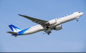 Corsair jet in-flight: Airbus